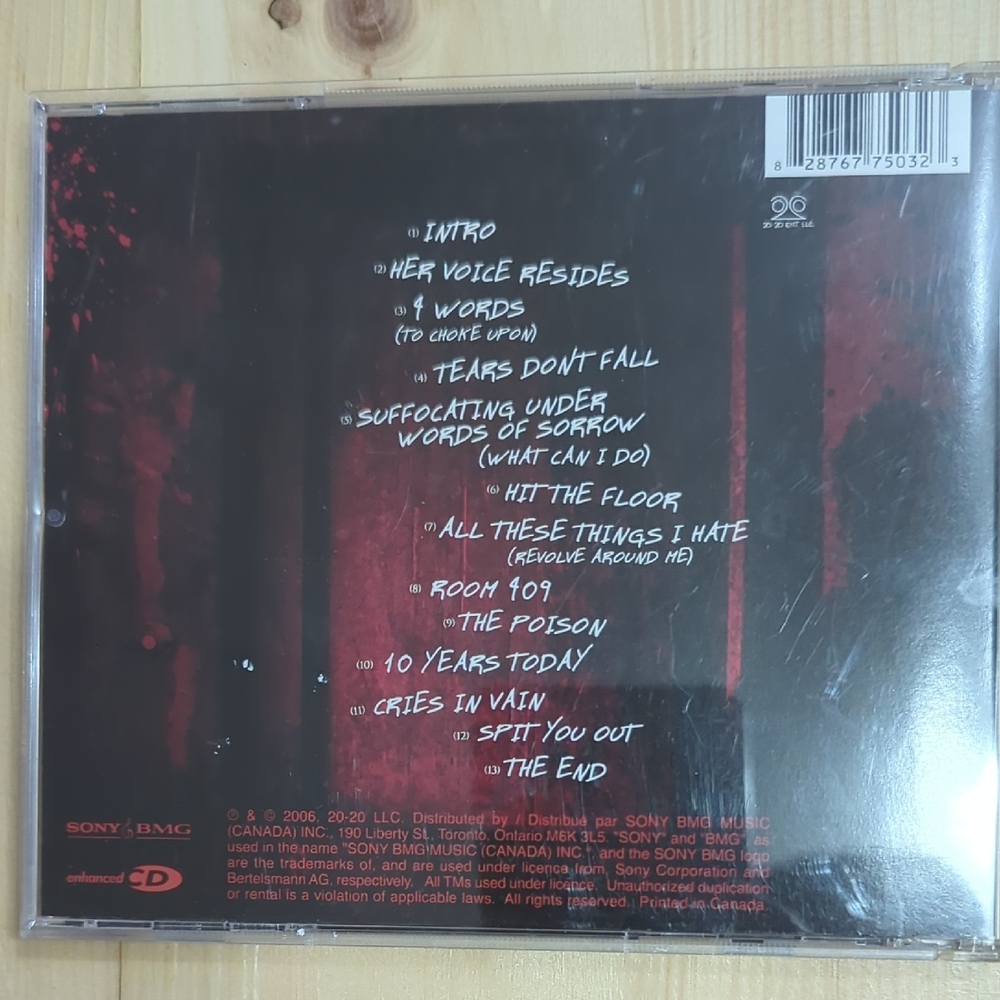 Sony CD - Bullet For My Valentine The Poison - Red and Black - Picture 2 of 3